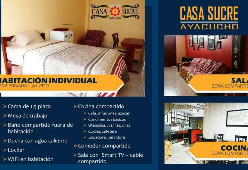 اتاق استاندارد یک تخته با سرویس بهداشتی مشترک, Casa Sucre Hostel Ayacucho