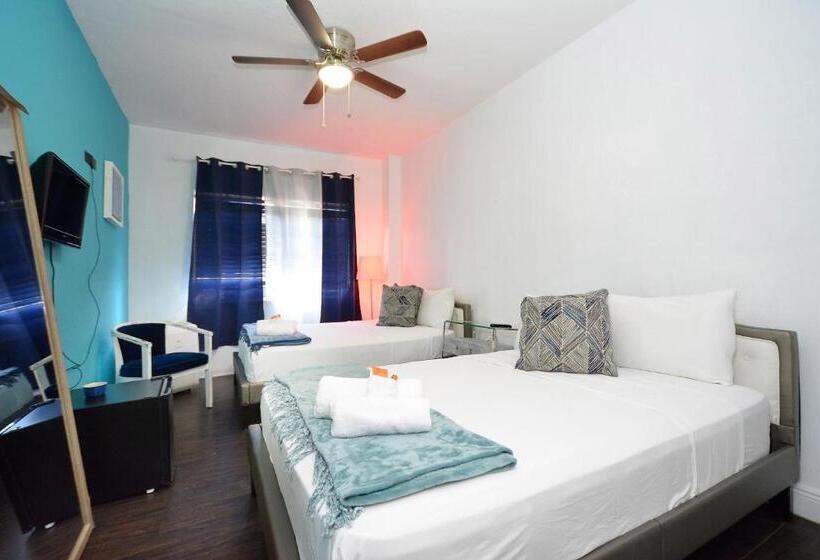 스탠다드 룸 더블 침대 2개, South Beach Rooms And Hostel