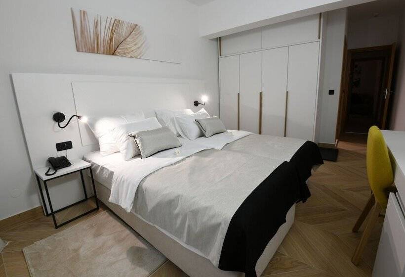 침실1개 아파트 발코니 바다 전망, Aparthotel Milenij