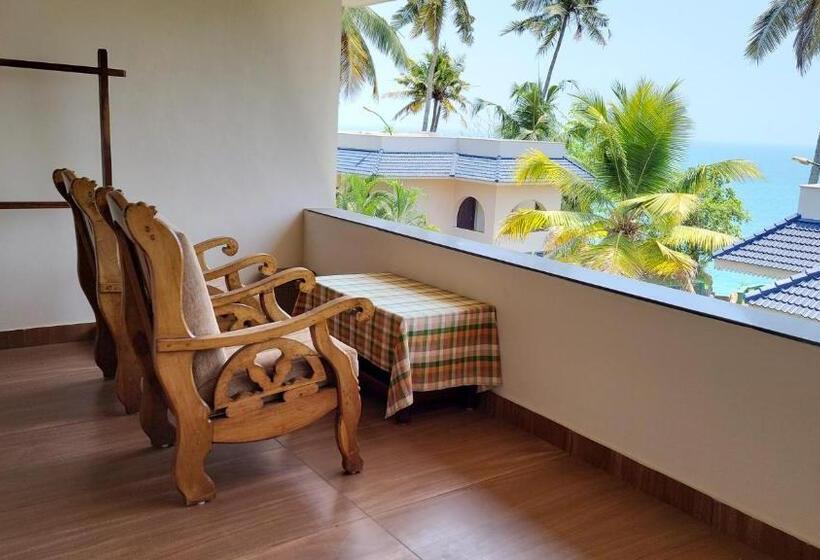 اتاق استاندارد با بالکن و چشم‌انداز دریا, Seashore Beach Resort Varkala