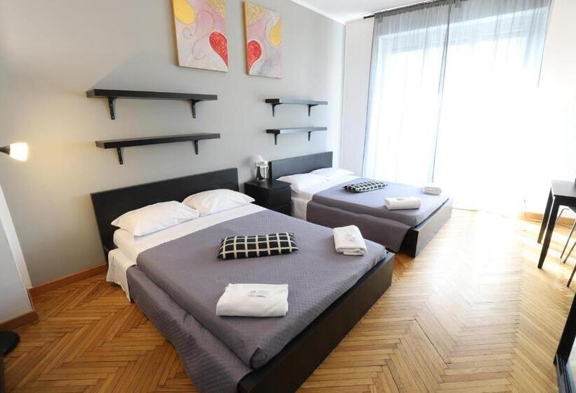 اتاق استاندارد چهارنفره با سرویس بهداشتی مشترک, Guest House Pirelli Milano