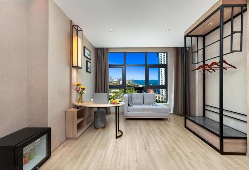 اتاق استاندارد با تخت بزرگ, 莫林酒店(moning Hotel）