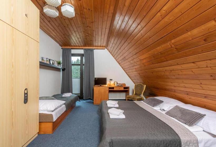 Cameră Triplă Standard cu Balcon, Wellness Hotel šedý Vlk