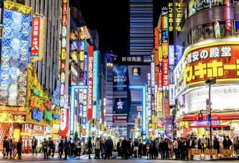 آپارتمان 1 خوابه با بالکن, 62新宿最中心 新宿御苑前站5分 Shinjuku Center 5 Mins To Station, Max 5p 新宿 涉谷 表参道 池袋 上野 代代木 银座 原宿