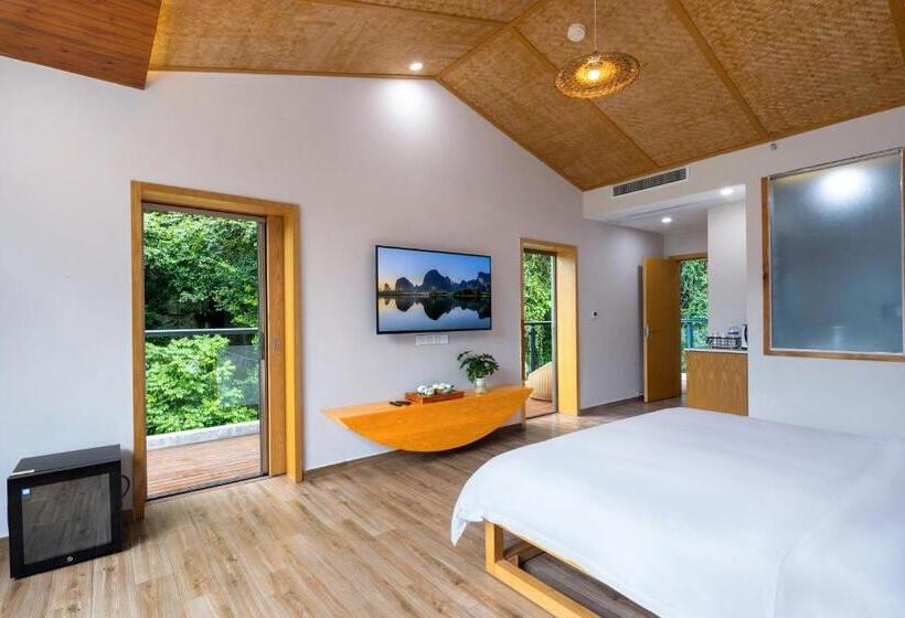اتاق استاندارد با بالکن, Qingshan Yuandai Boutique Homestay Yangshuo