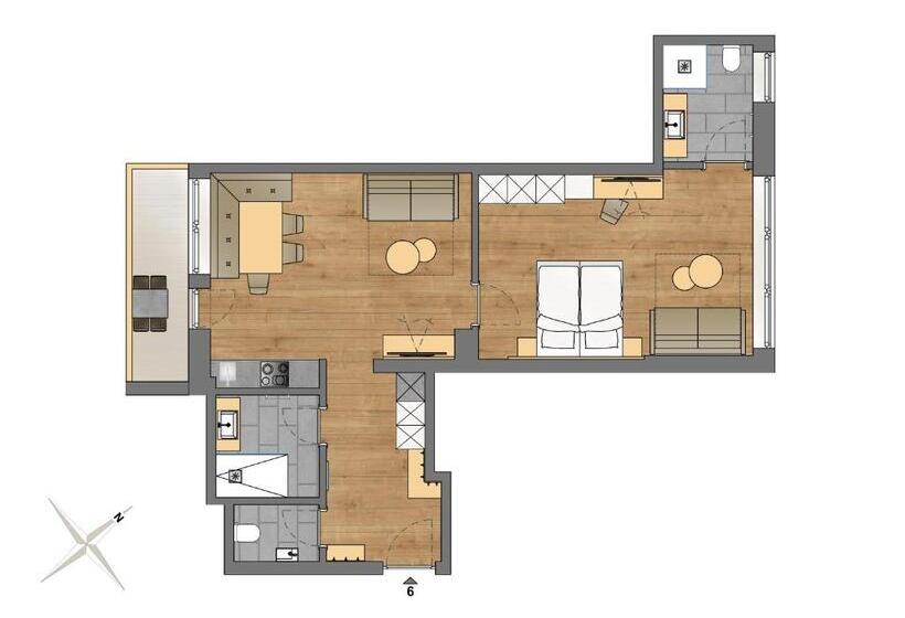 침실 1개 아파트, Apart Hotel Dreisonnenhof