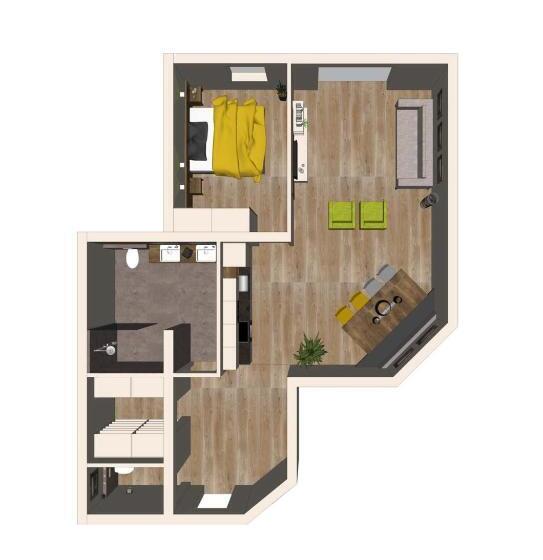 Апартаменты 1 Спальня с Балконом, Aparthotel Alptirol