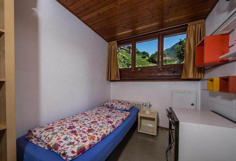 اتاق استاندارد یک تخته با سرویس بهداشتی مشترک, Ostello Montebello   Bellinzona Youth Hostel