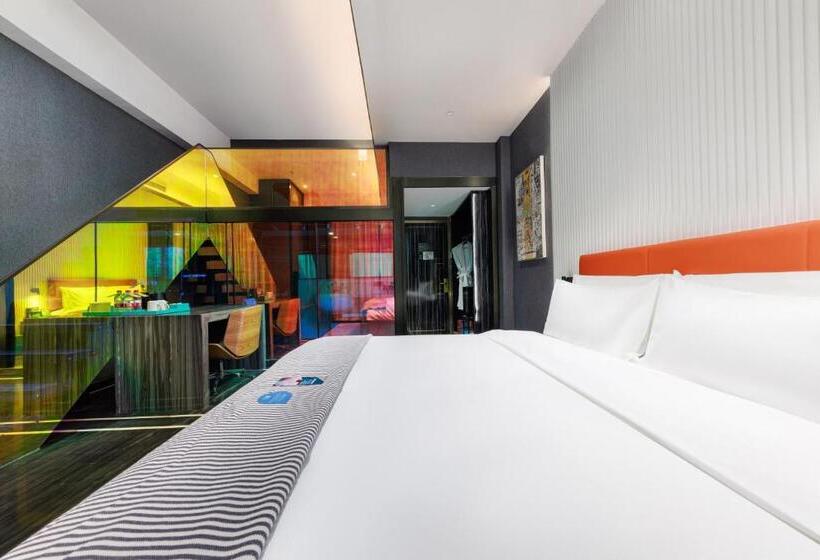 اتاق استاندارد با تخت دو نفره بزرگ, Citynote Hotel   Guangzhou Donghu Metro Station Pearl River Night Tour Dashatou Pier Shop