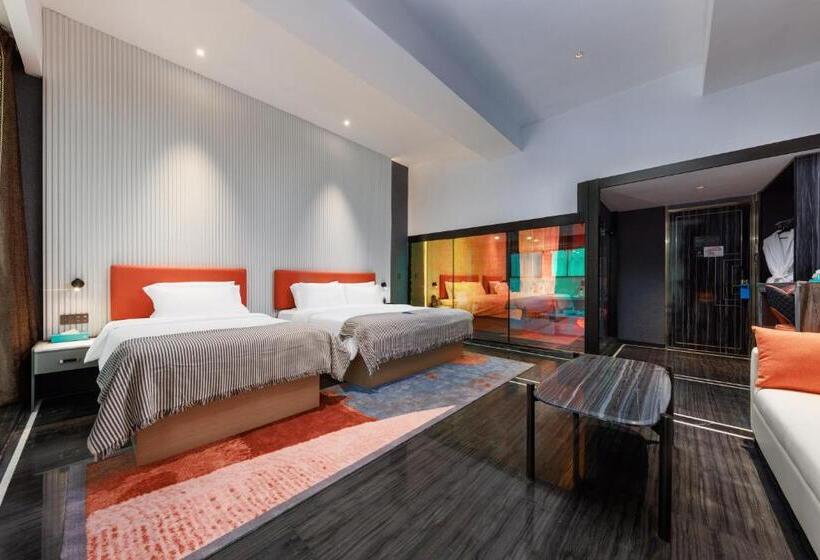 اتاق لوکس خانوادگی, Citynote Hotel   Guangzhou Donghu Metro Station Pearl River Night Tour Dashatou Pier Shop