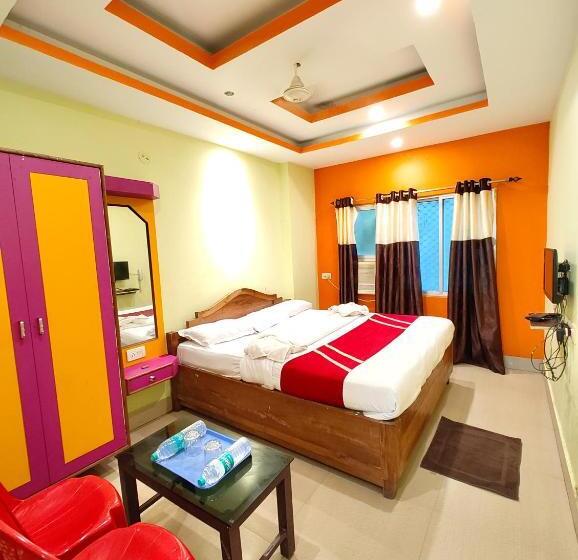 اتاق لوکس با تخت بزرگ, Goroomgo Shree Bhumi Puri Near Sea Beach And Temple   Newly Renovated Hotel   Perfect Location With