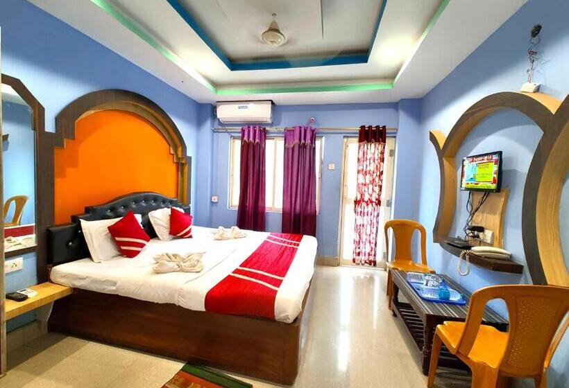 اتاق لوکس با تخت بزرگ, Goroomgo Shree Bhumi Puri Near Sea Beach And Temple   Newly Renovated Hotel   Perfect Location With