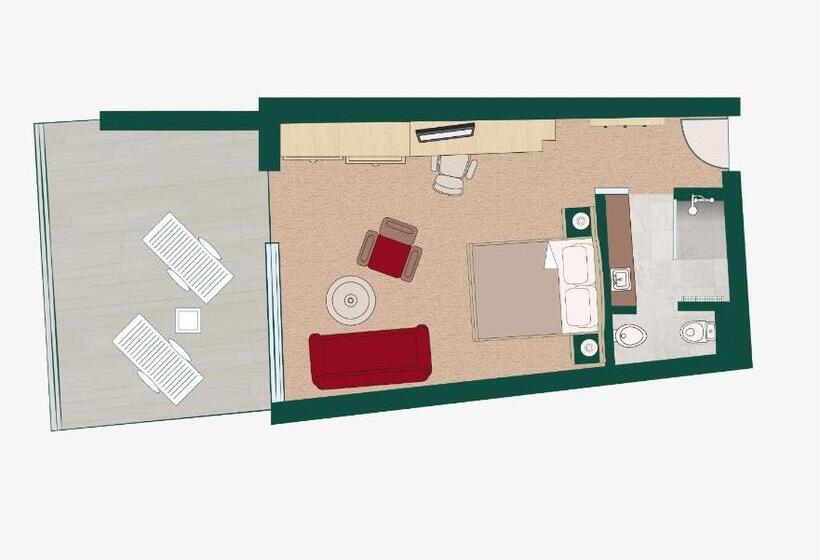اتاق سوپریور با بالکن, Das Mühlwald   Quality Time Family Resort