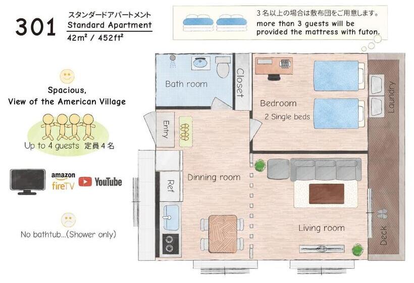 침실 1개 아파트, Condominium Hotel Mihama Upi
