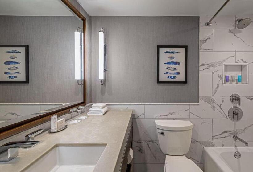 适合残疾人士使用的带超级大床的标准间, Boston Marriott Long Wharf