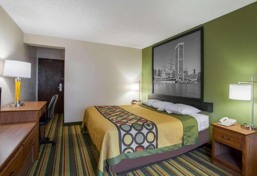 스탠다드 룸 킹사이즈 침대, Super 8 By Wyndham College Park Wash Dc Area