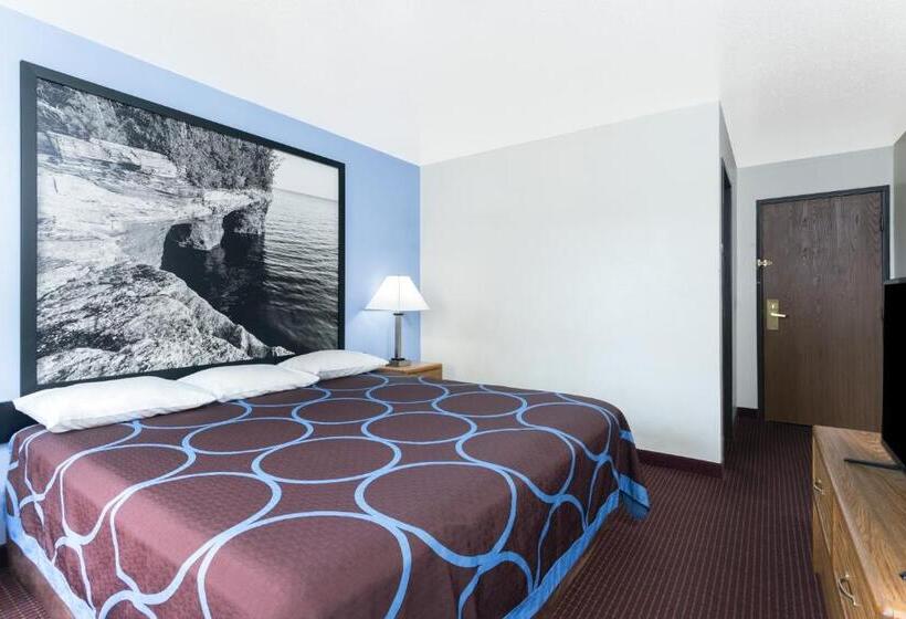 스탠다드 룸 킹사이즈 침대, Super 8 By Wyndham Wisconsin Dells