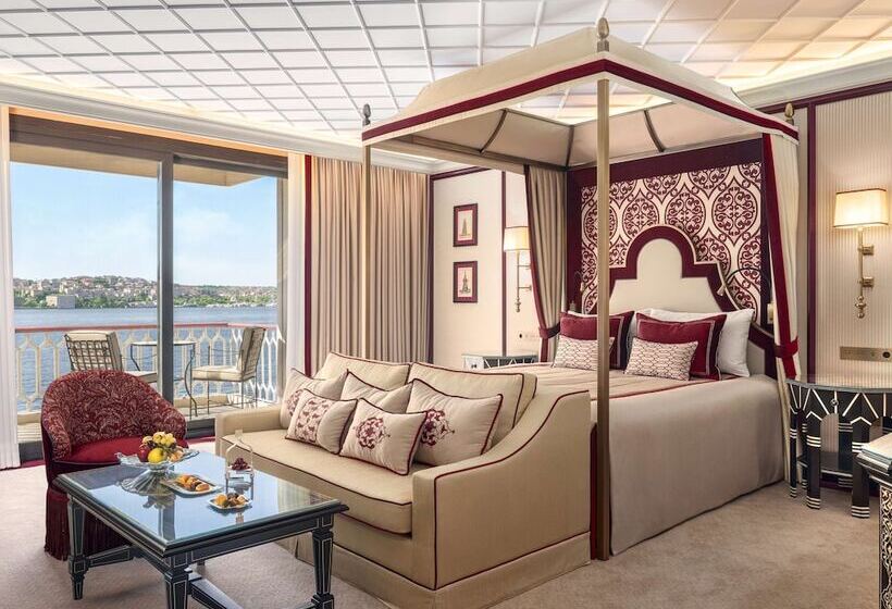 اتاق دلوکس با تخت کینگ و چشم‌انداز, çırağan Palace Kempinski Istanbul