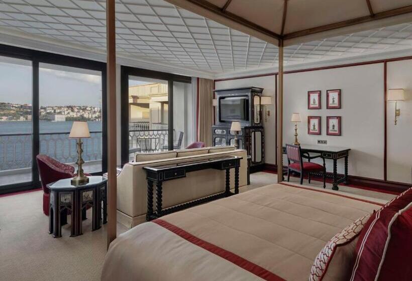 اتاق دلوکس با تخت کینگ و چشم‌انداز, çırağan Palace Kempinski Istanbul