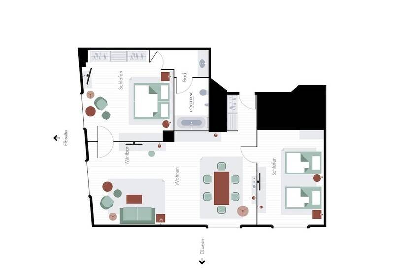 两卧家庭套房, Bilderberg Bellevue Hotel Dresden