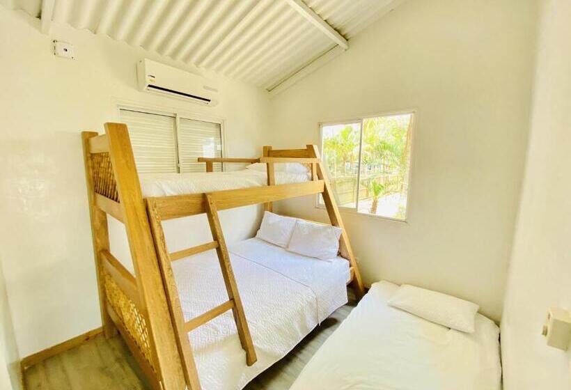 Quarto Quadruplo Estandar Banheiro Compartilhado, Quinta Del Mar El Paraiso