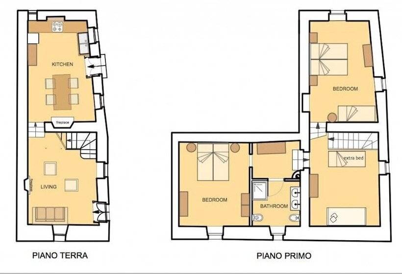 带2个卧室的公寓, Solimago Dimora Storica
