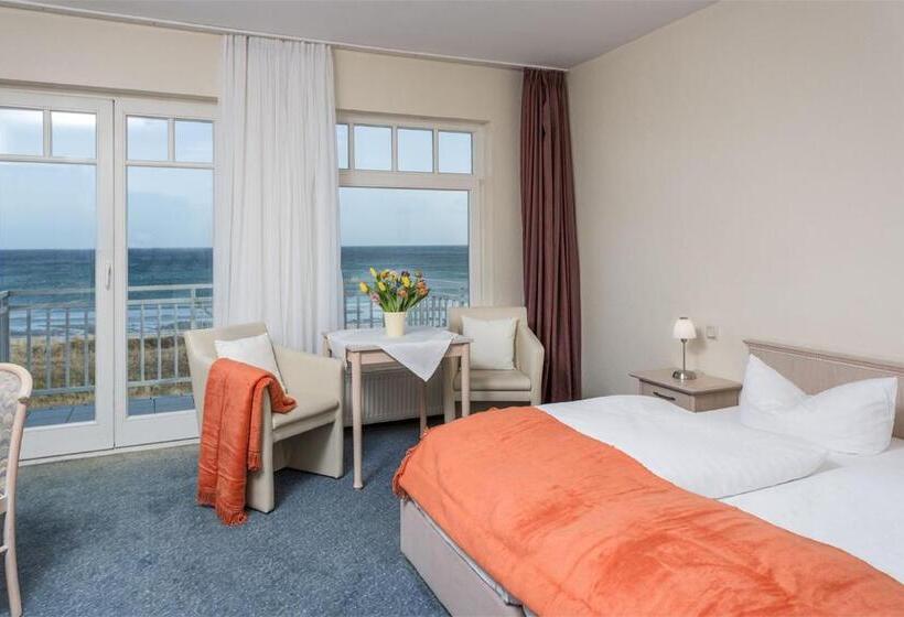 스탠다드 발코니 룸 바다 전망, Strandhotel Dünenhaus