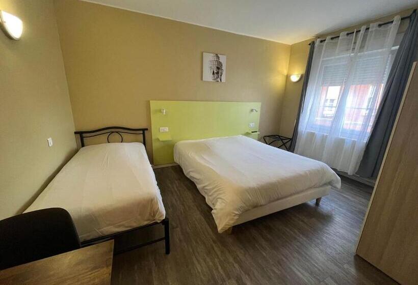 اتاق استاندارد سه تخته با چشم‌انداز باغ, Hôtel Les Jardins Dunkerque Center