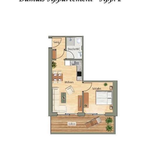 Апартаменты 1 Спальня с Балконом, Damüls Appartements