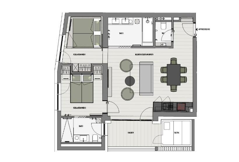 اتاق خانوادگی با چشم‌انداز کوه, Das Bleibt Alpine Suites