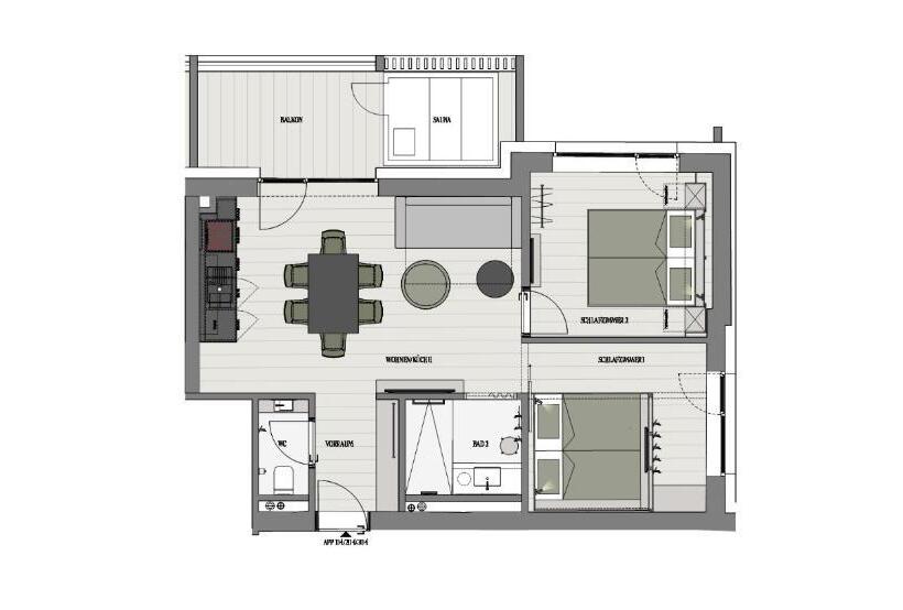 آپارتمان 2 خوابه, Das Bleibt Alpine Suites