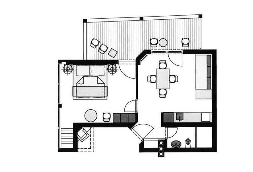 آپارتمان 1 خوابه با بالکن, Rosamunde Apartments