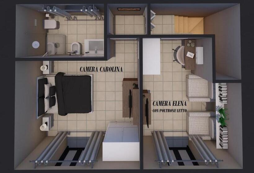 اتاق استاندارد با بالکن, Corte 22 B&b E Appartamenti
