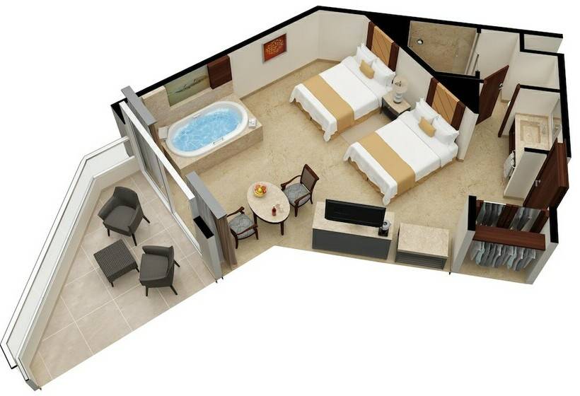 Cameră Superioară cu Vedere spre Mare, Moon Palace Nizuc  All Inclusive