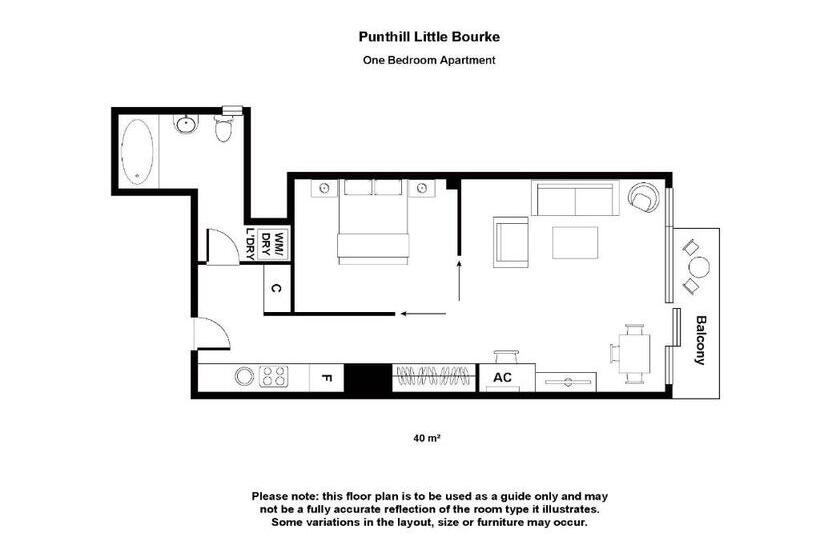 آپارتمان 1 خوابه, Punthill Apartment Hotel   Little Bourke