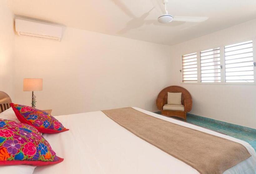 キングサイズベッドのスタンダードルーム, Casa Del Solar Centro Cozumel   Wifi Gratuito Fibra óptica 200 Mbps