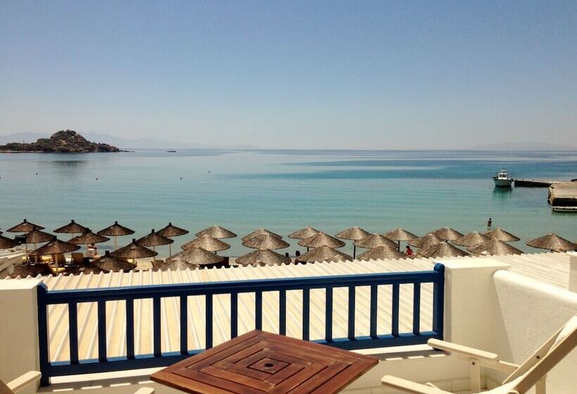 اتاق سه نفره دلوکس با چشم‌انداز دریا, Acrogiali Beachfront Hotel Mykonos