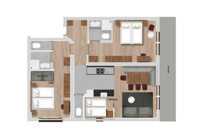 آپارتمان 3 خوابه, Hofgut Apartment & Lifestyle Resort Wagrain