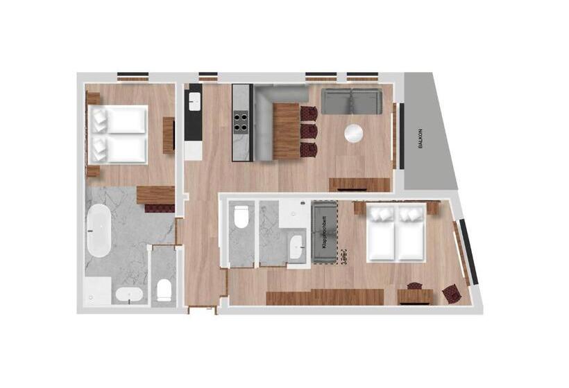 آپارتمان 2 خوابه, Hofgut Apartment & Lifestyle Resort Wagrain