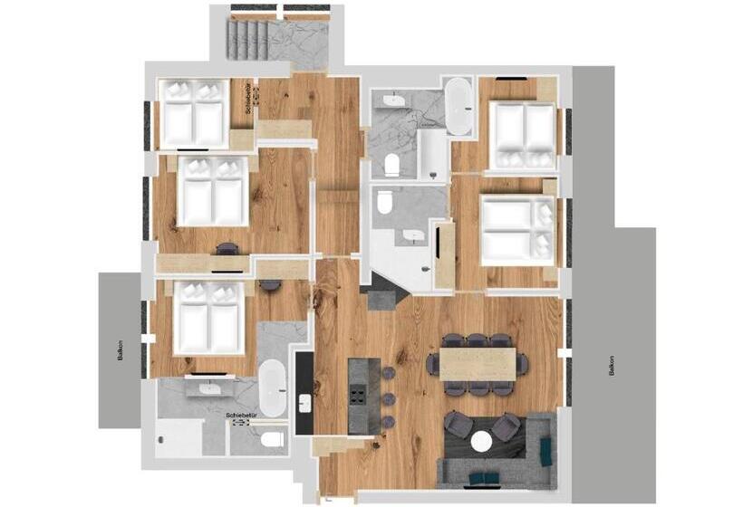 1 Bedroom Penthouse Apartment, Hofgut Apartment & Lifestyle Resort Wagrain