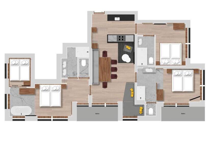 آپارتمان 1 خوابه, Hofgut Apartment & Lifestyle Resort Wagrain
