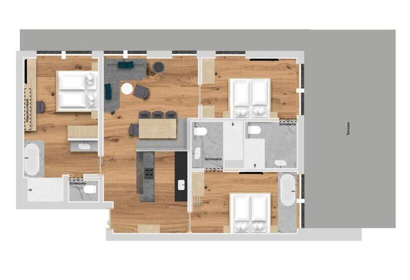 1 Bedroom Penthouse Apartment, Hofgut Apartment & Lifestyle Resort Wagrain