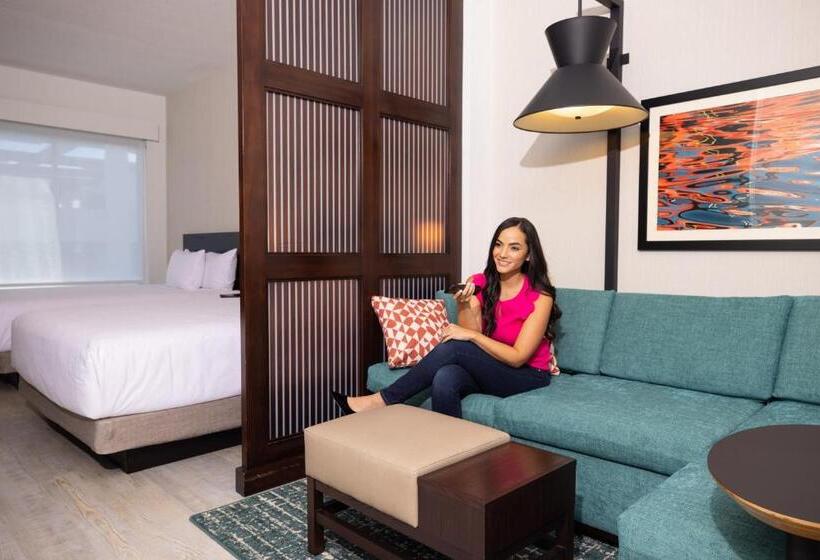 带2个双人床的标准工作室, Hyatt Place West Palm Beach