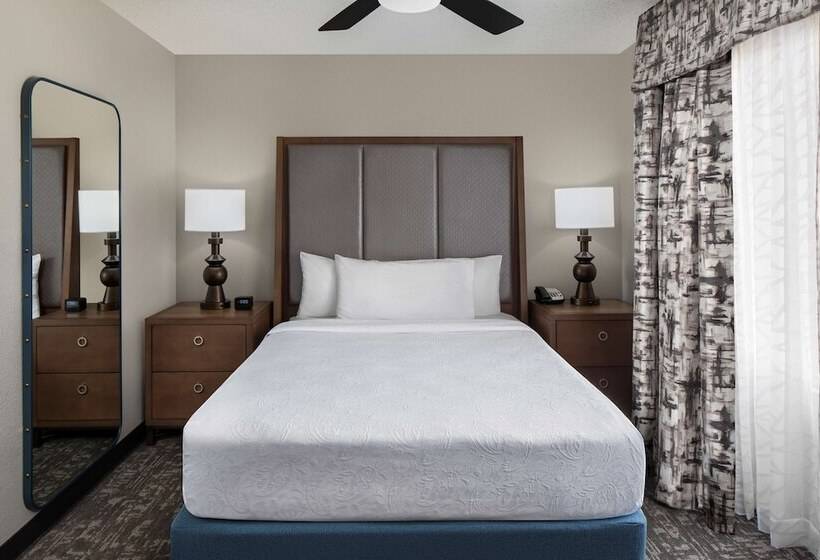 带双人床的标准工作室, Homewood Suites By Hilton Orland Park