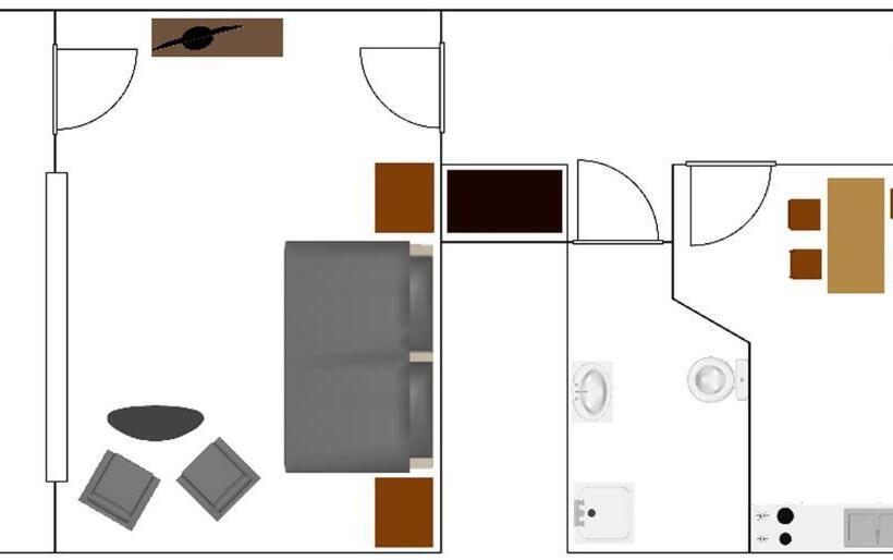 Апартаменты 1 Спальня с Балконом, Landhaus Julia