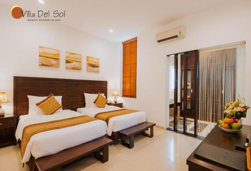 اتاق لوکس با چشم‌انداز باغ, Villa Del Sol Beach Resort & Spa