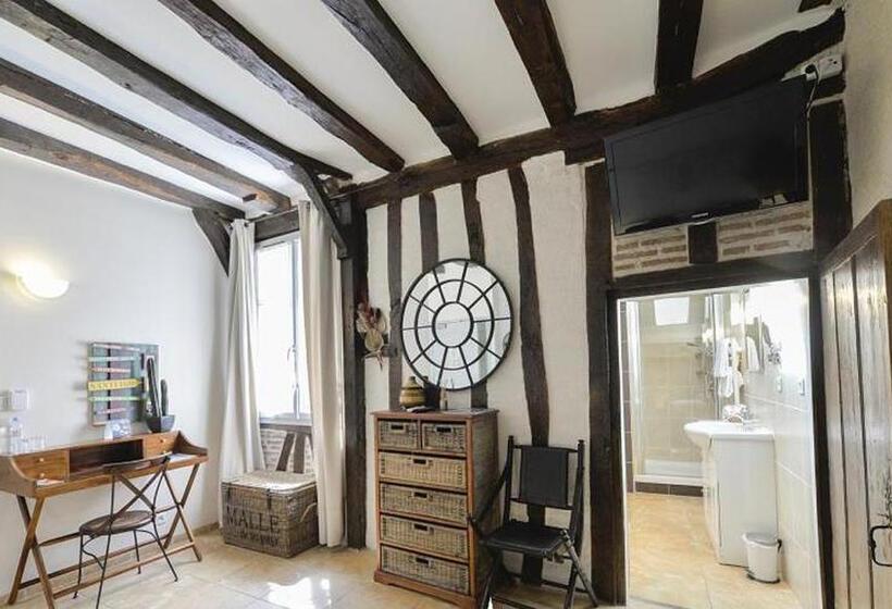 اتاق استاندارد با تخت بزرگ, Hôtel Restaurant Chambre Insolite Spa   Le Xii De Luynes