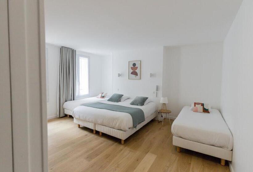 غرفة قياسية رباعية, Hôtel Porte Mars Reims Gare Centre Arena