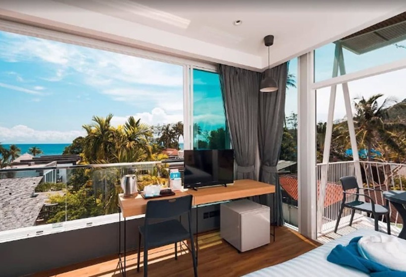 디럭스 룸 바다 전망, Sairee Hut Resort Koh Tao
