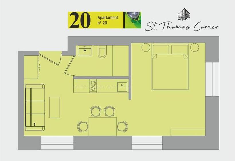 1 Bedroom Premium Apartment City View, Saint Thomas Corner   By Upstairs